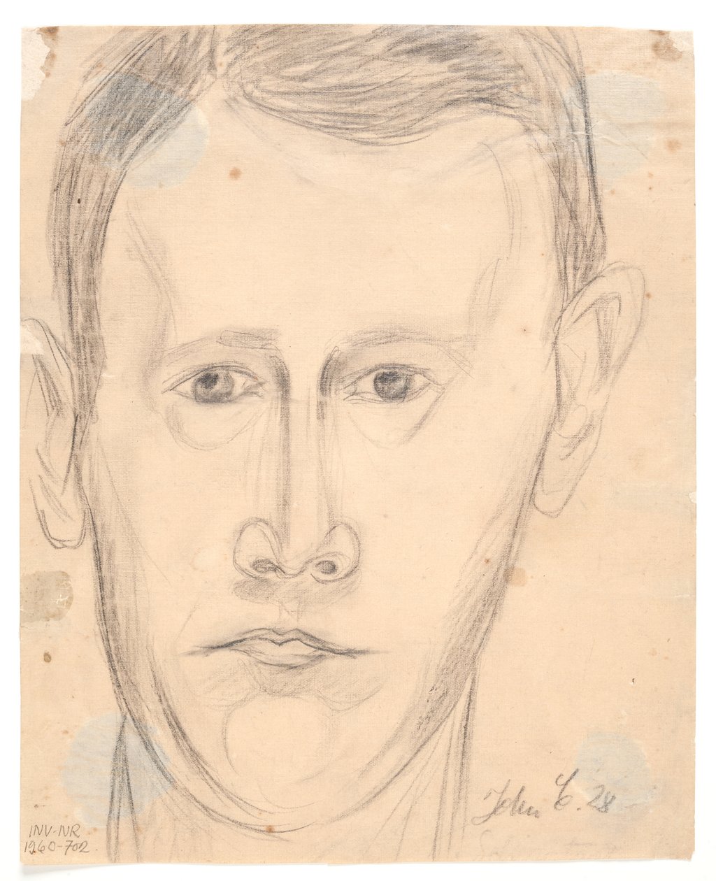 Autorretrato de frente de John Christensen