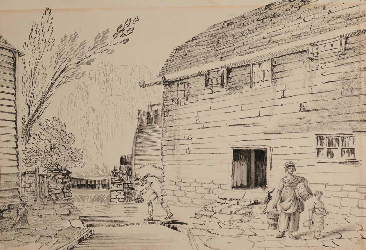 Molino cerca de Ditton de John Claude Nattes