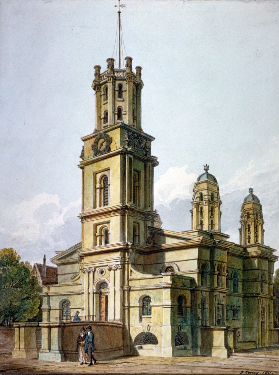 Iglesia de San Jorge en el Este, Stepney, Londres, 1811 de John Coney