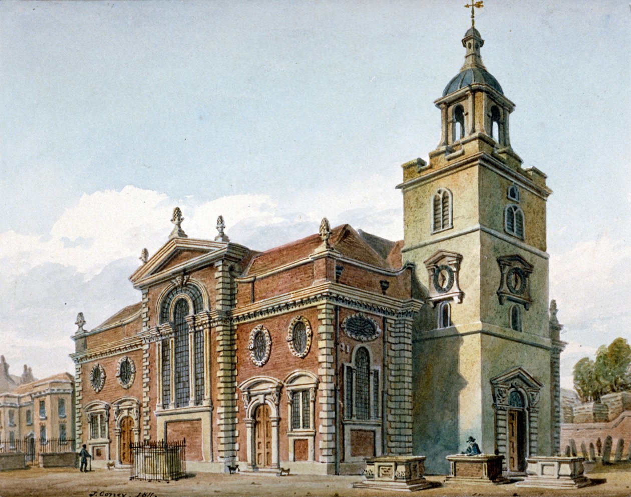 Iglesia de Santa María, Whitechapel, Londres, 1811 de John Coney
