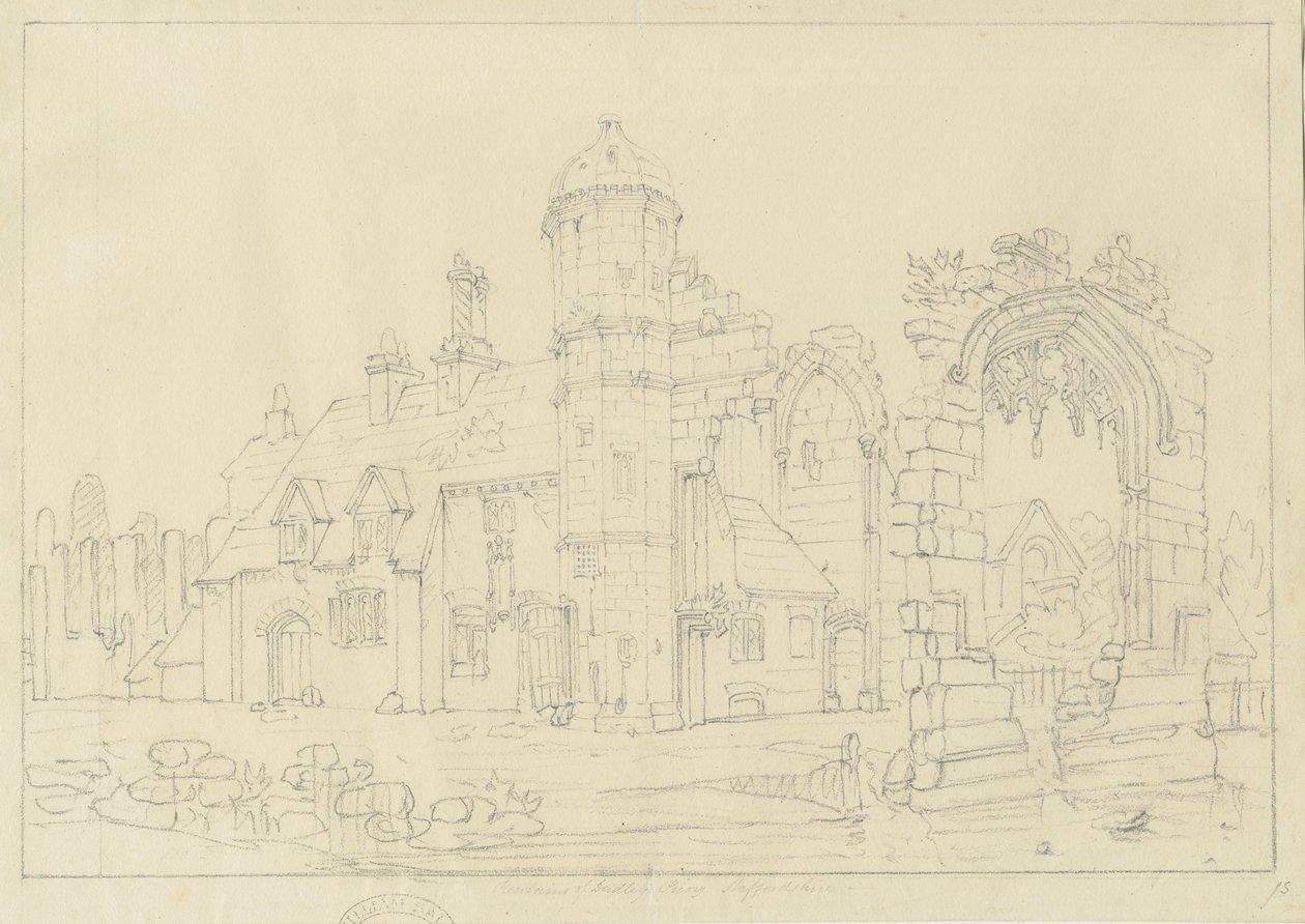 Priorato de Dudley: dibujo a lápiz, nd [siglo XIX] de John Coney