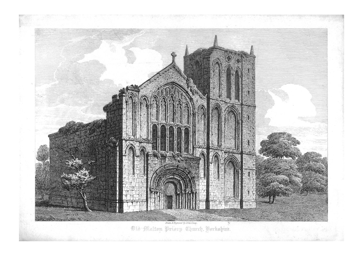 Antigua iglesia prioral de Malton, Yorkshire, principios del siglo XIX de John Coney