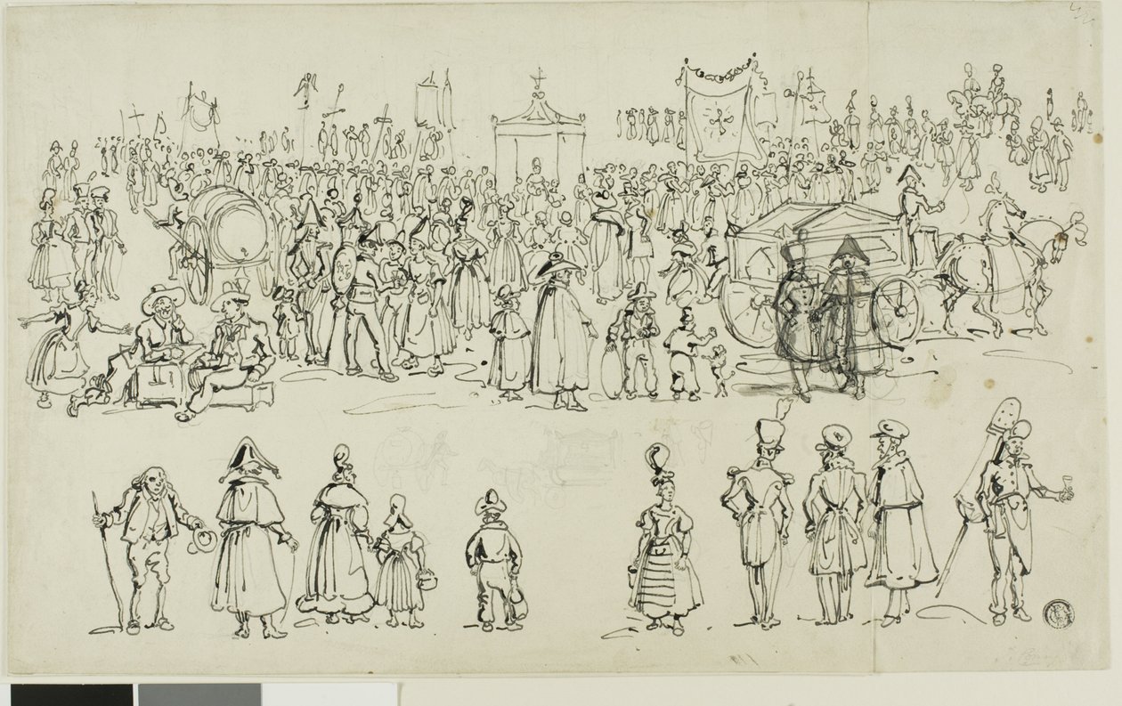 Festival religioso en el norte de Francia, posiblemente Normandía de John Coney