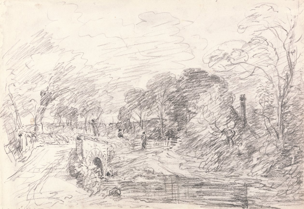 Un puente cerca de Salisbury Court, tal vez el puente de Milford de John Constable