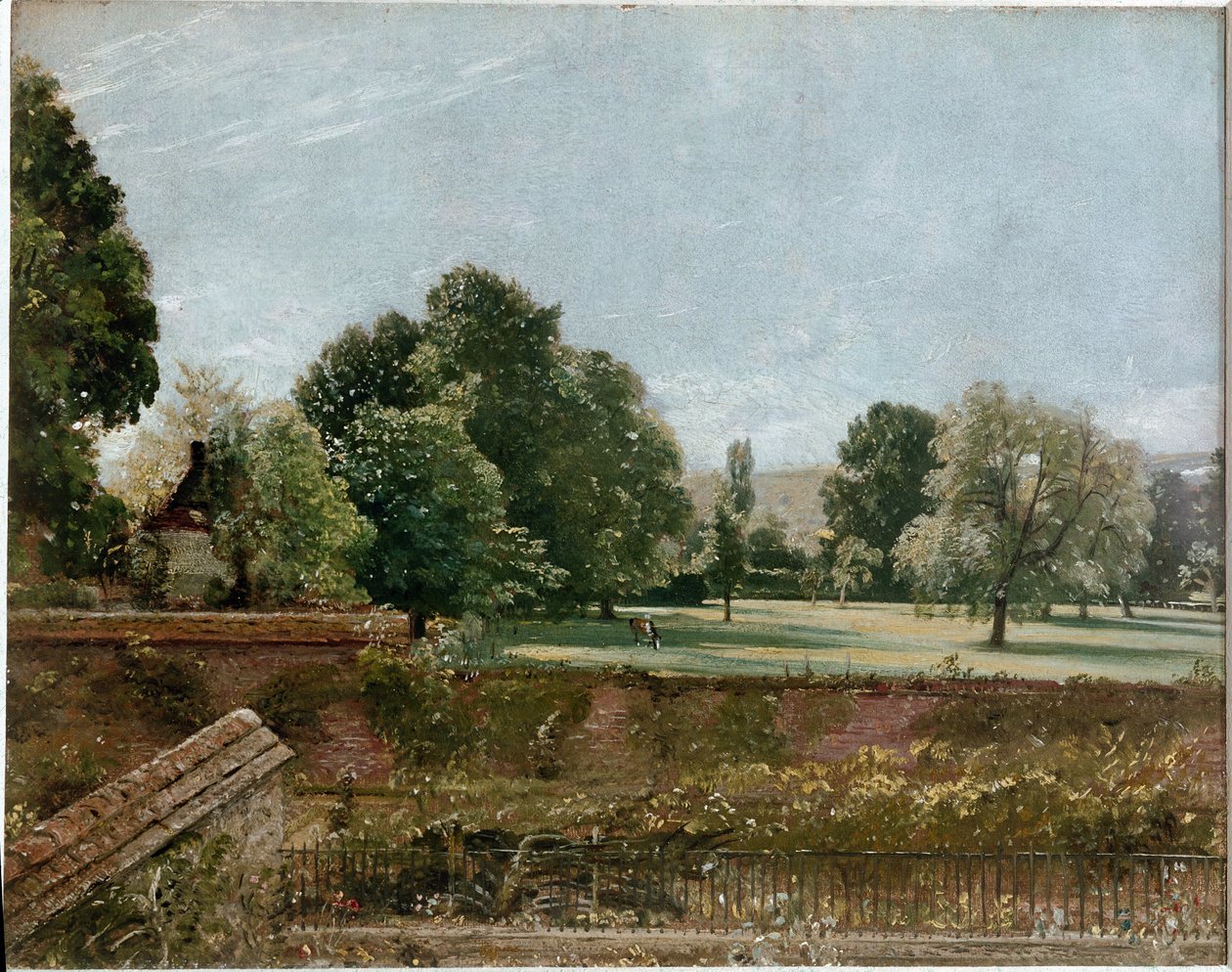 Una vista en Salisbury, desde la biblioteca de la casa del archidiácono Fisher de John Constable