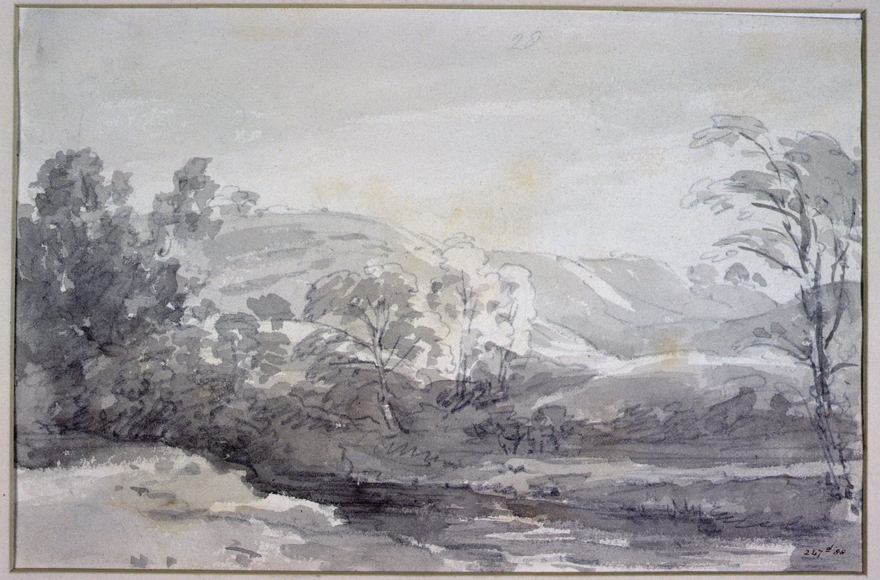 Vista en Derbyshire de John Constable