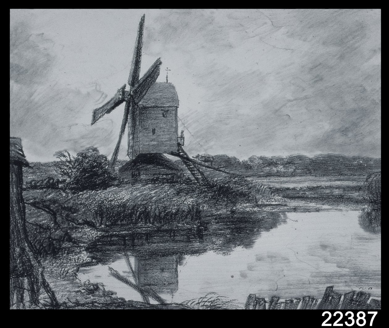 Un molino en las orillas del río Stour de John Constable