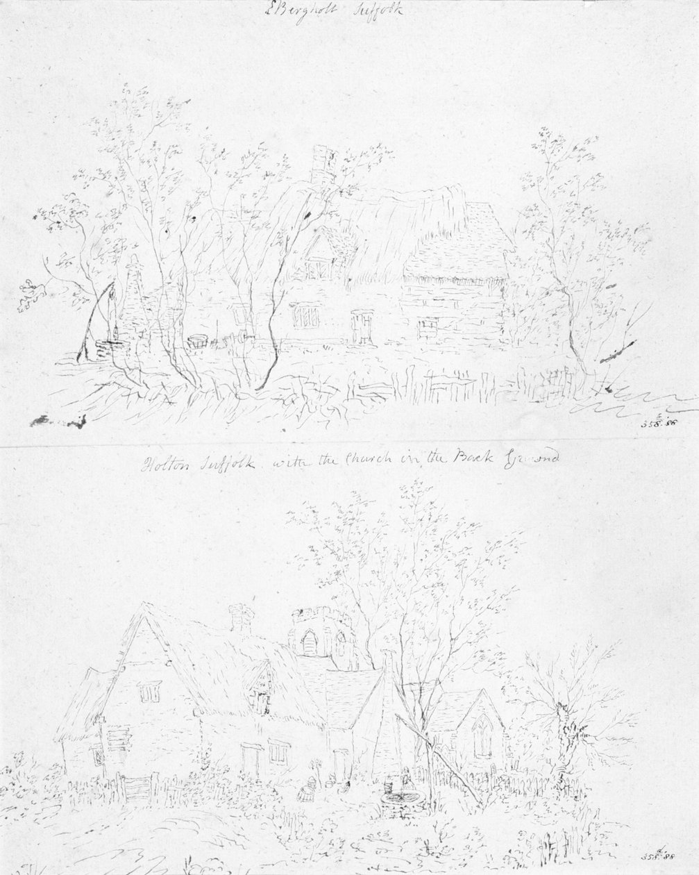 Una cabaña en ruinas en Capel, Suffolk de John Constable