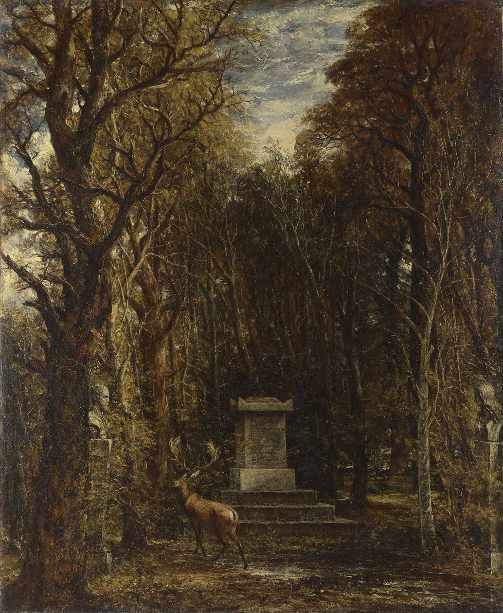 Cenotafio en memoria de Sir Joshua Reynolds, erigido en los terrenos de Coleorton Hall, en Leicestershire, por el difunto Sir George Beaumont, baronet. de John Constable