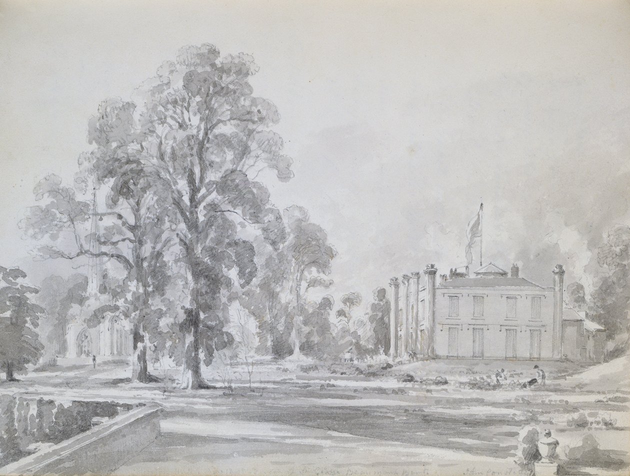 Coleorton Hall, Leicestershire, hogar de Sir George Beaumont de John Constable