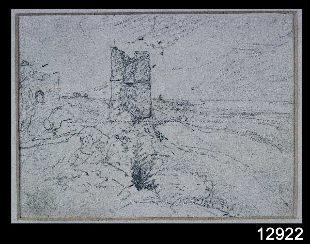 Cabañas en un banco alto de John Constable