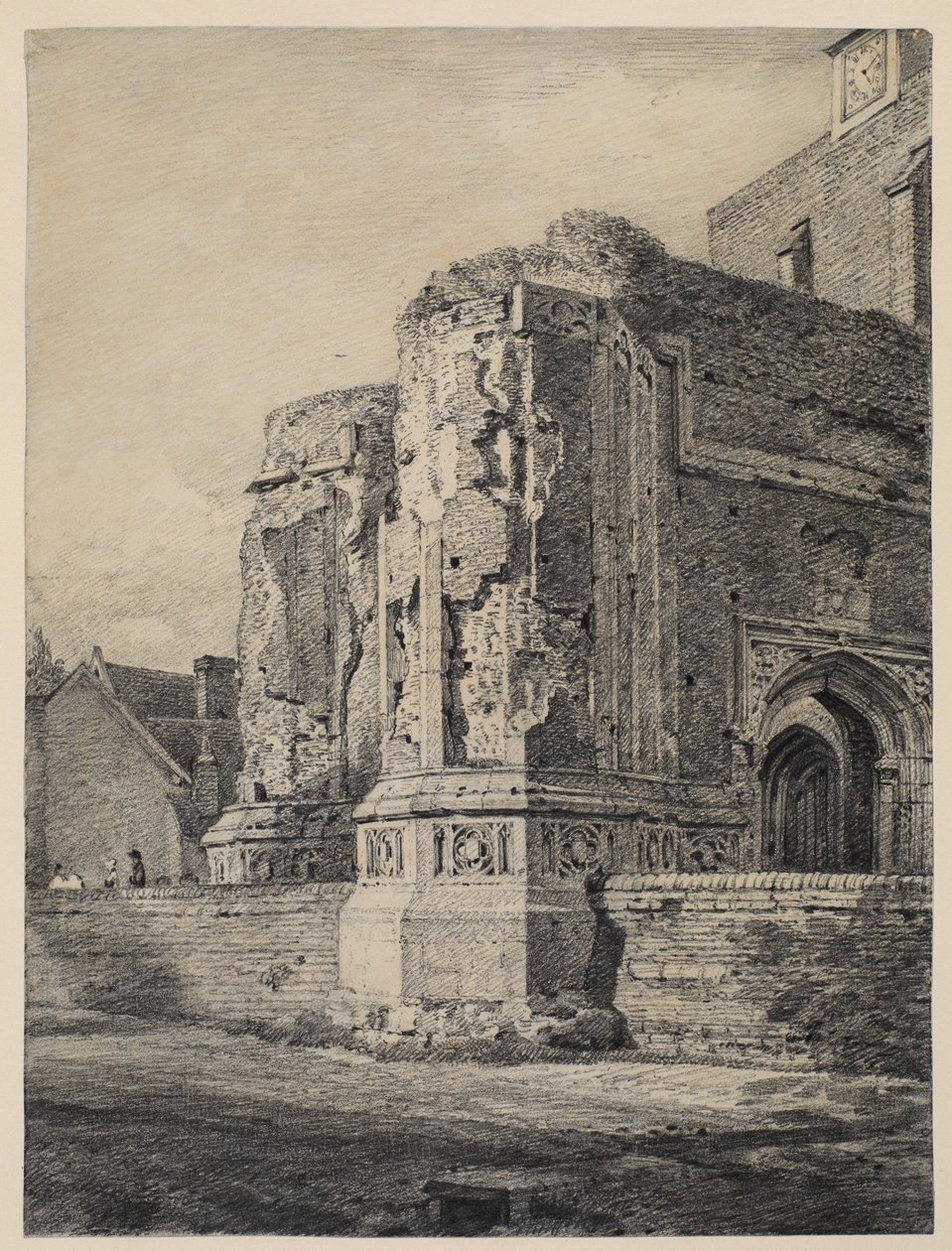 Iglesia de East Bergholt, desde el suroeste, c.1815-17 de John Constable