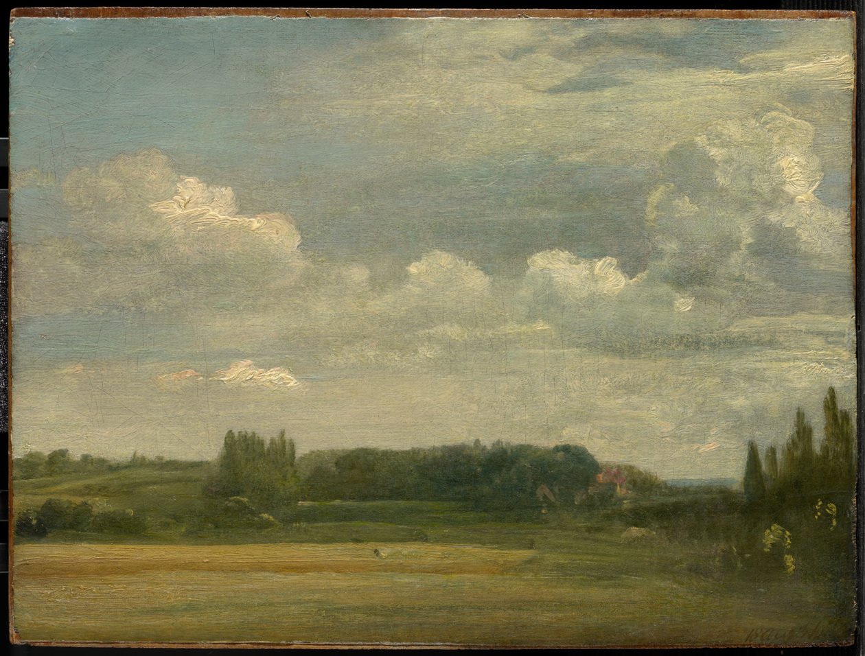 Terreno comunal de East Bergholt, vista hacia la rectoría de John Constable