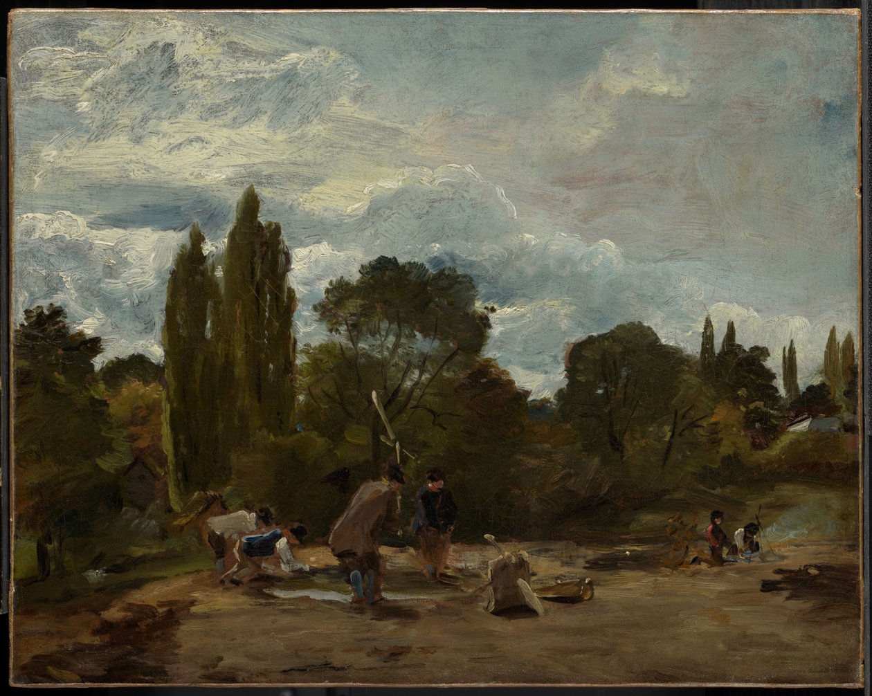 Trillando cabezas de nabo, East Bergholt de John Constable
