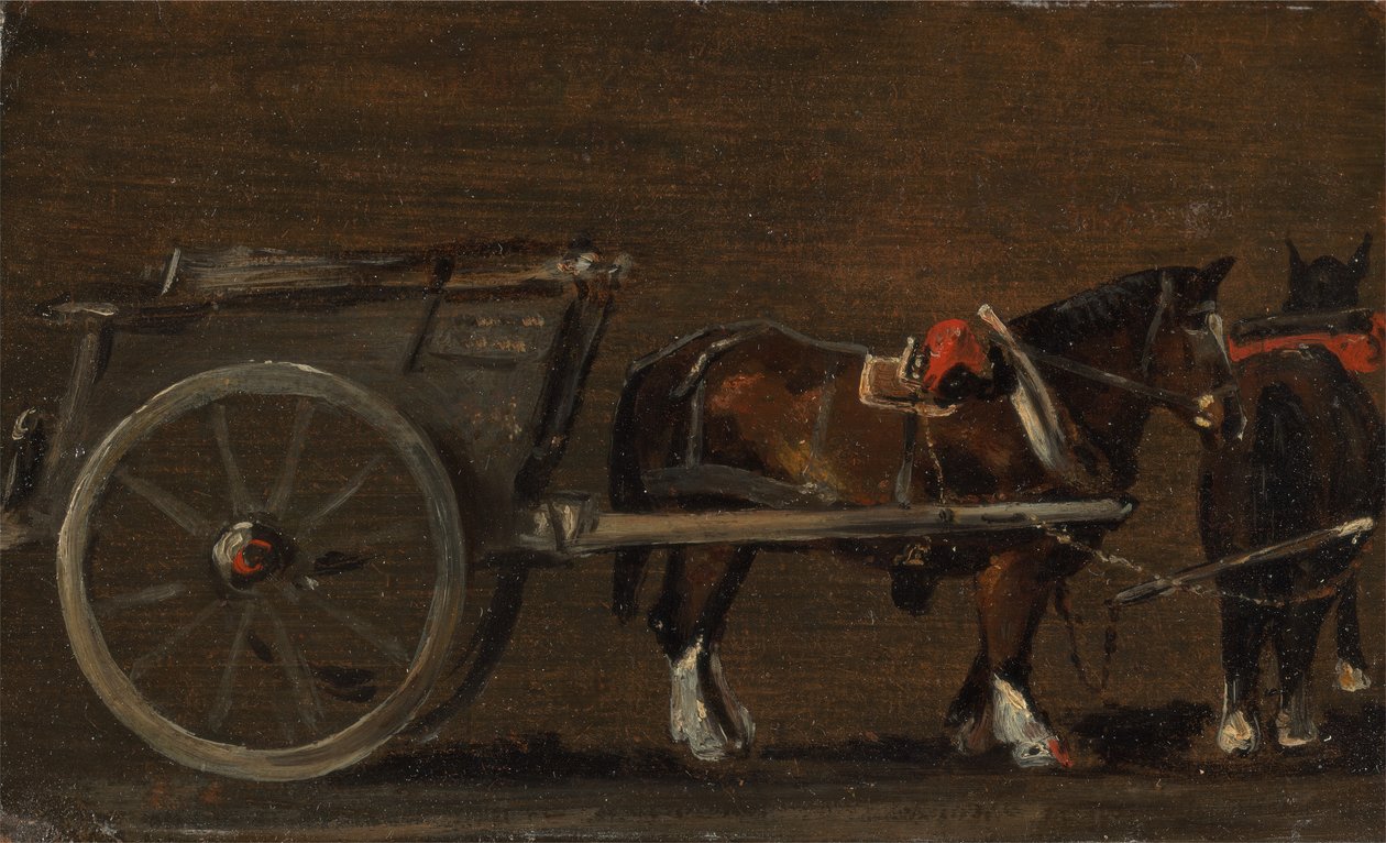 Caballo y carro, ca. 1814 de John Constable