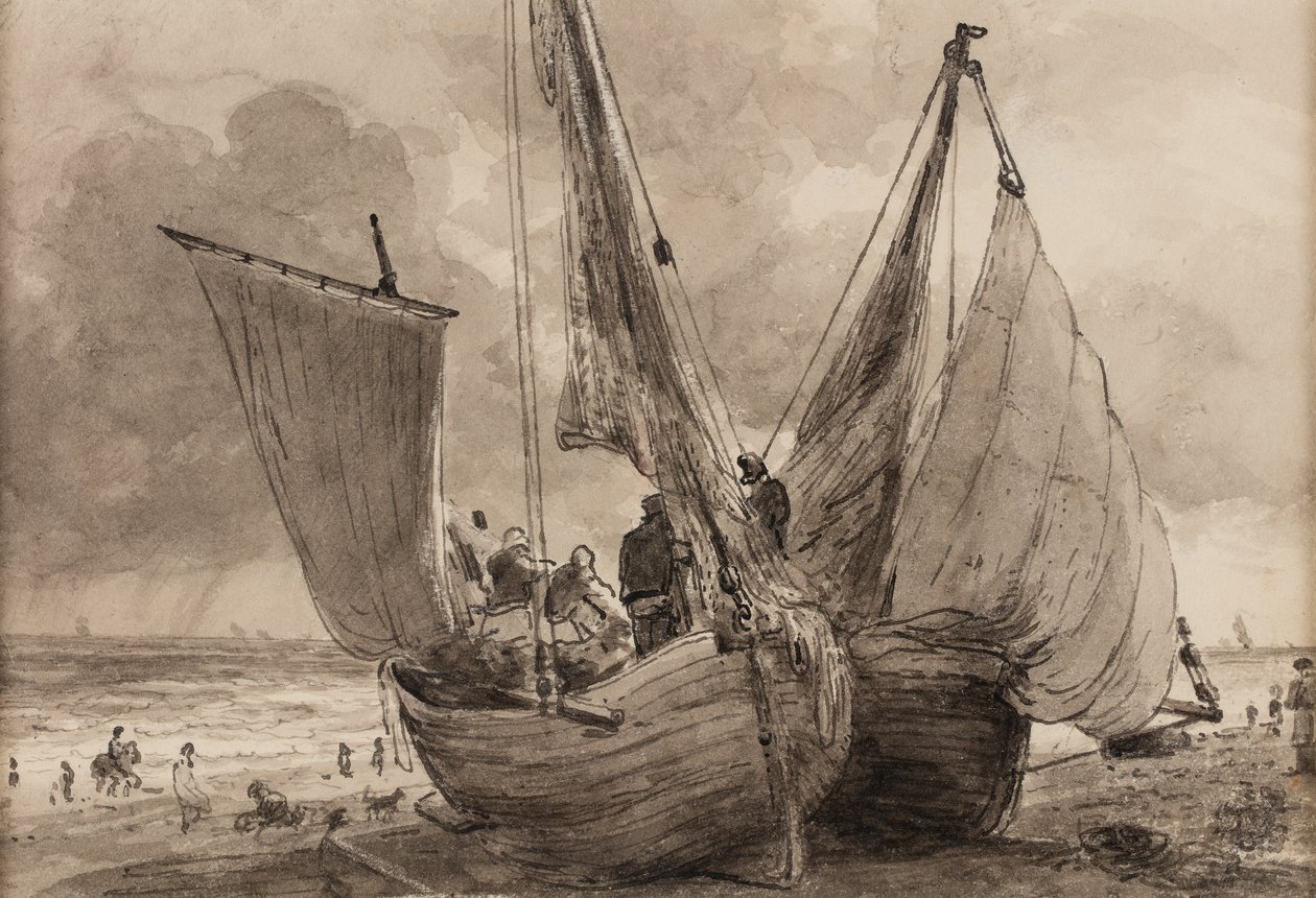 Lugger y Hog boat, Brighton de John Constable