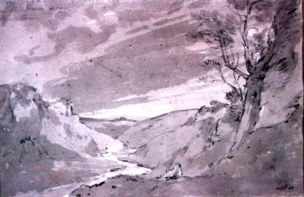 En el Dove cerca de Buxton, 1801 de John Constable