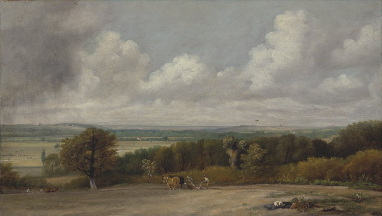 Escena de arado en Suffolk de John Constable