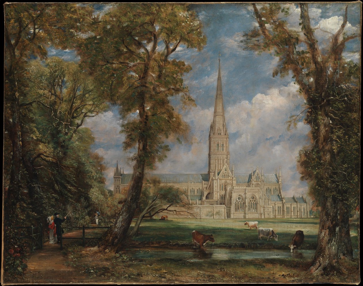 La catedral de Salisbury vista desde los jardines del obispo de John Constable