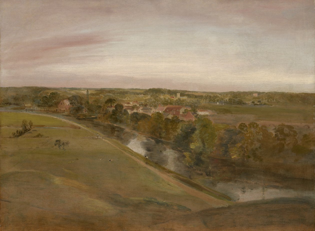 Stratford Saint Mary desde los Coombs, c.1800 de John Constable