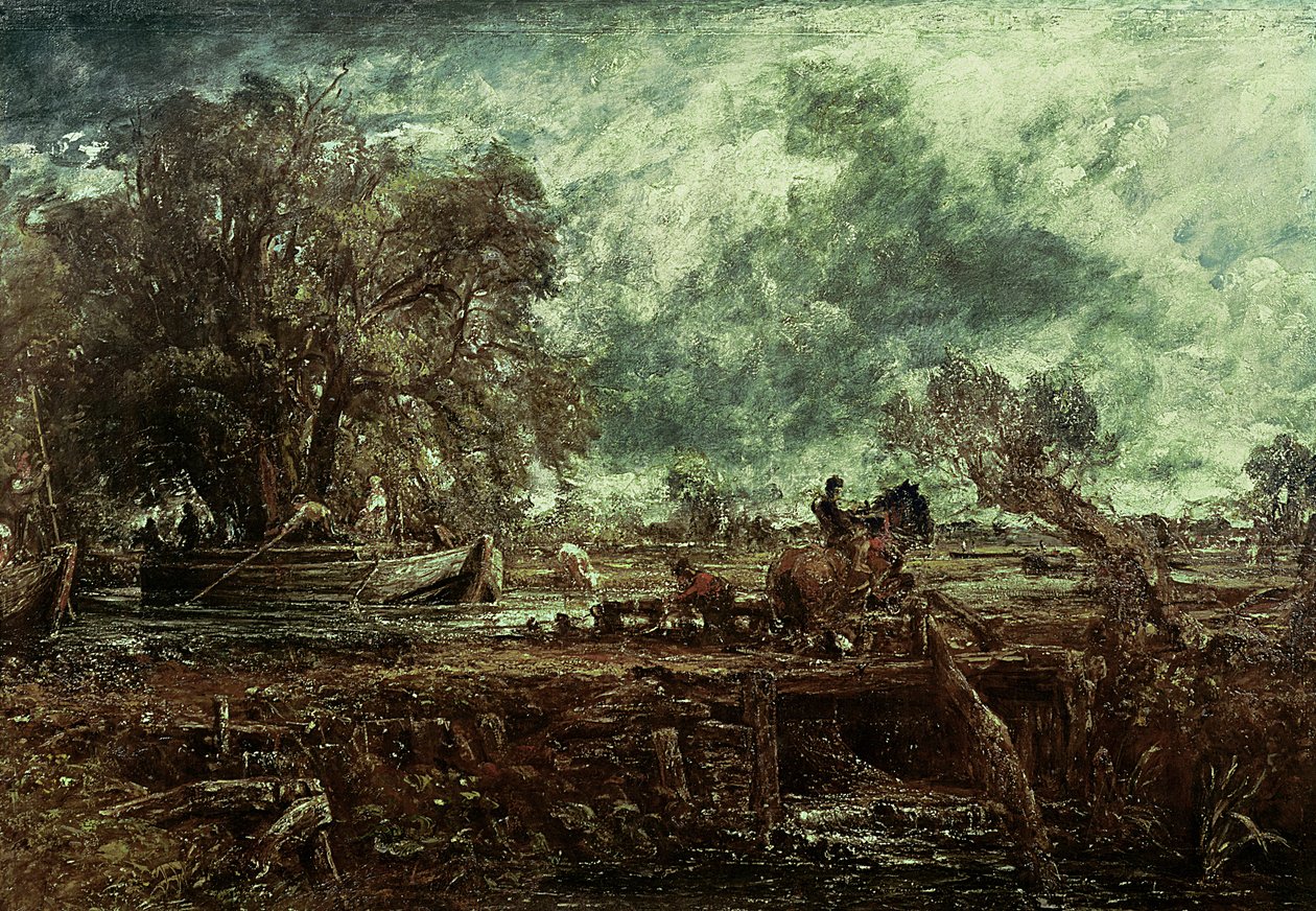 Estudio para El caballo saltador, c.1825 de John Constable