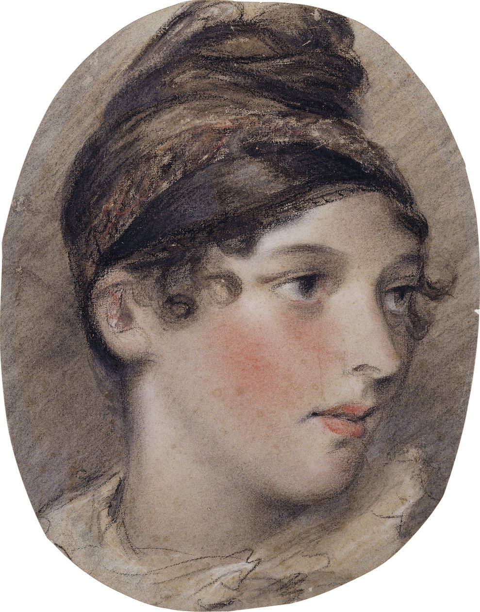Estudio de la cabeza de una dama de perfil, 1808 de John Constable