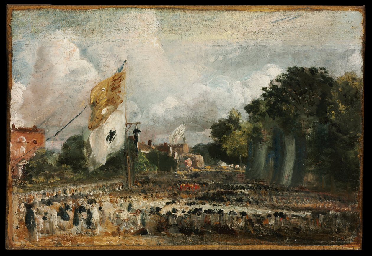 La celebración en East Bergholt de la Paz de 1814 concluida en París entre Francia y las Potencias Aliadas de John Constable