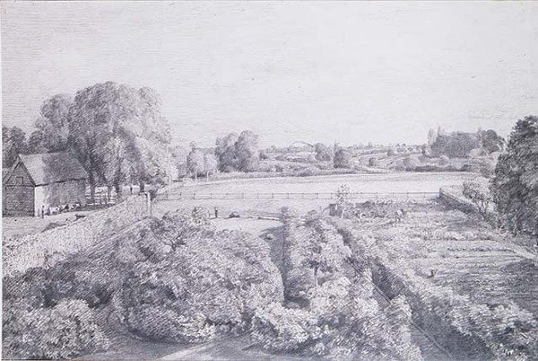 Vista de East Bergholt sobre el jardín de la casa de Golding, Constable de John Constable