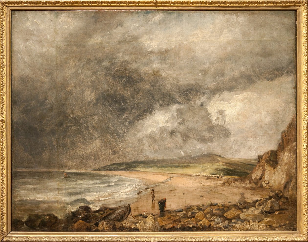 Tormenta acercándose a la bahía de Weymouth (óleo sobre lienzo) de John Constable