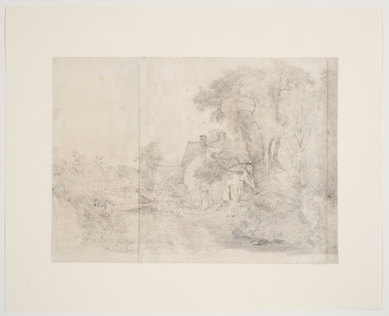 Casa de Willy Lott, East Bergholt, c.1812-13 (grafito sobre papel) de John Constable