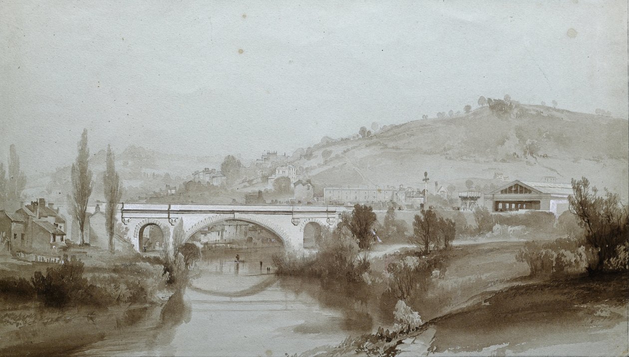 Bath. Puente de St. James de John Cooke Bourne