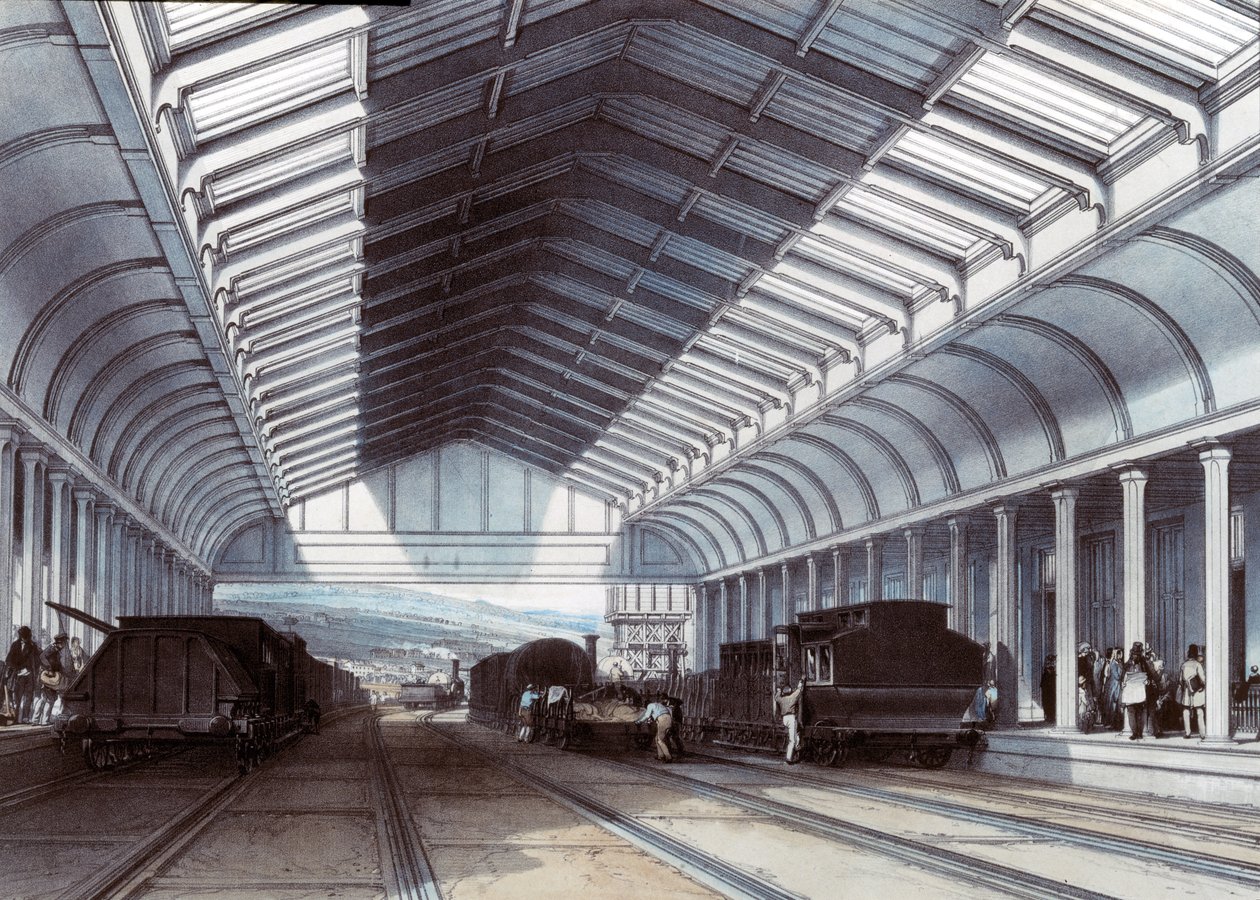 Estación de Bath, Somerset, 1846 de John Cooke Bourne