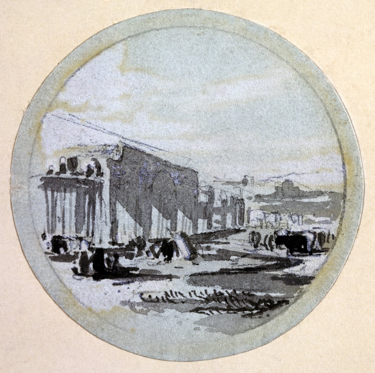 Construcción, Ferrocarril de Londres y Birmingham, c.1838 de John Cooke Bourne
