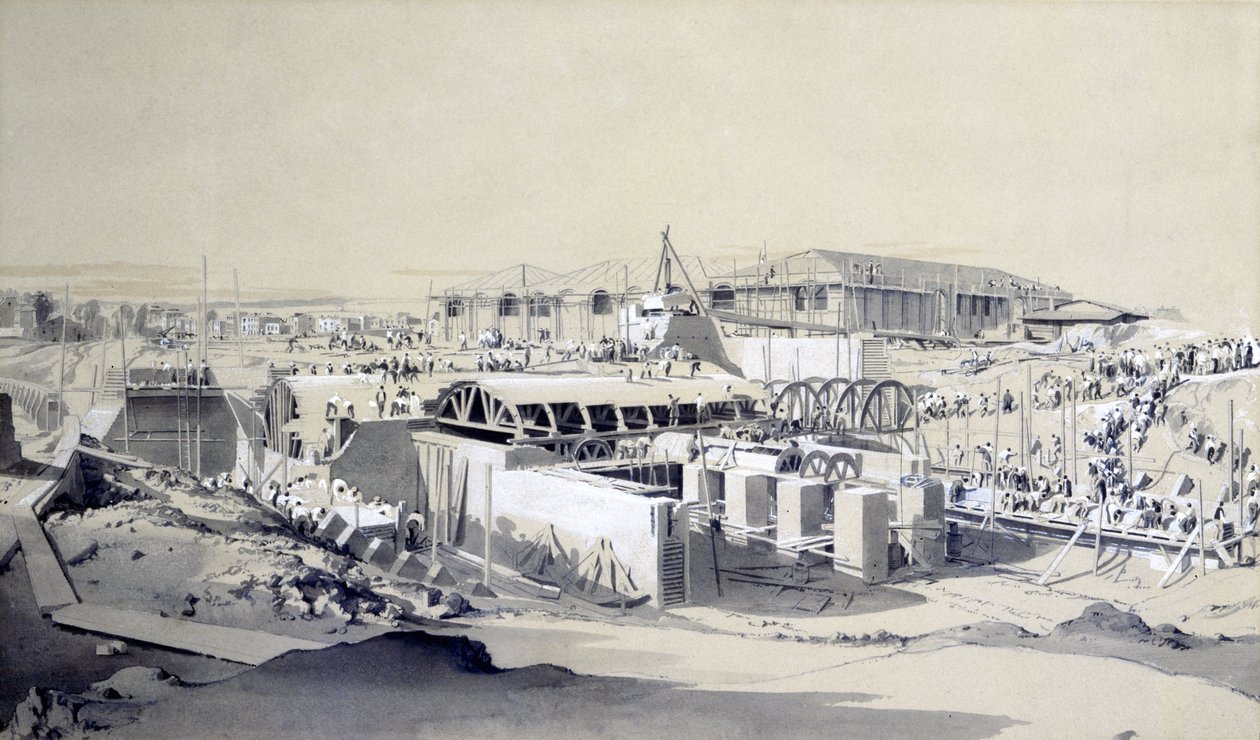Construcción de la casa de máquinas estacionarias, Camden Town, 26 de abril de 1837 de John Cooke Bourne