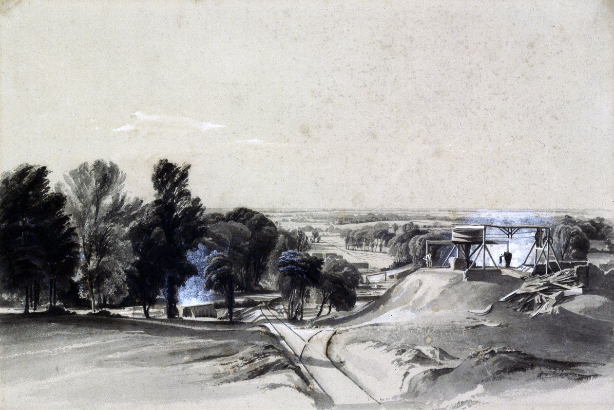 Desde arriba, túnel de Kilsby, Northamptonshire, 20 de julio de 1837 de John Cooke Bourne