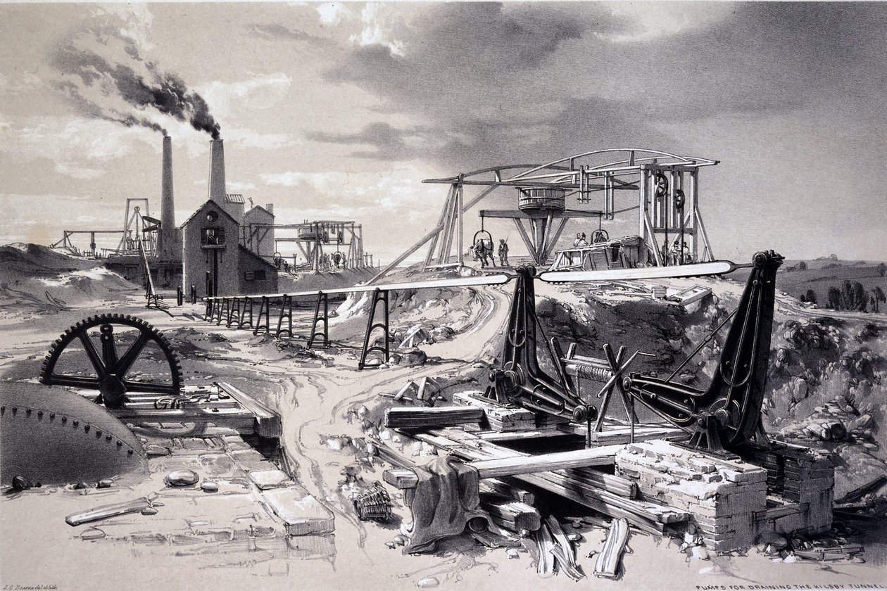 Bombas, pozo de ventilación, túnel de Kilsby, Northamptonshire, 15 de julio de 1837 de John Cooke Bourne