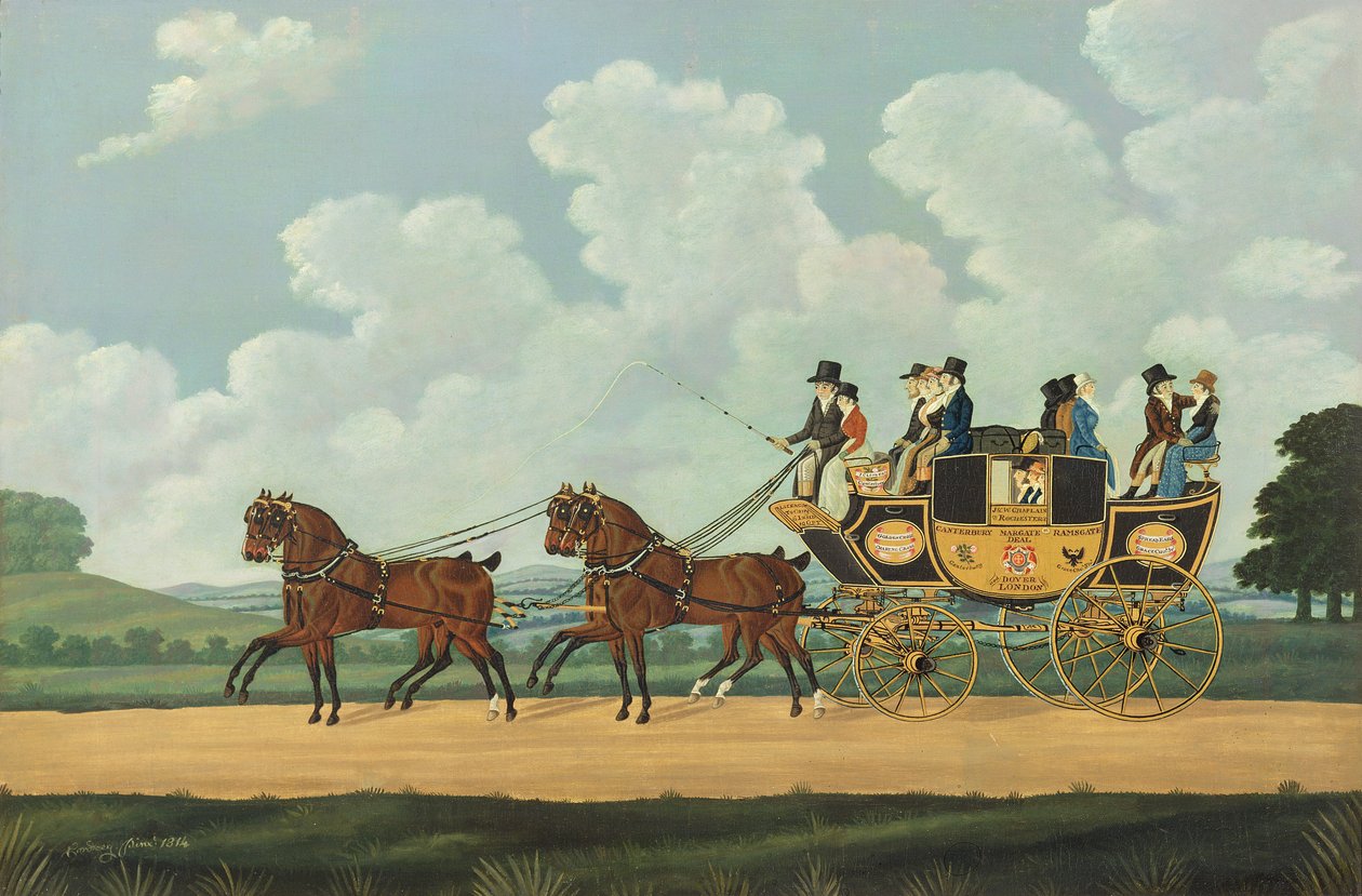 Etapa Dover-Londres de J. y W. Chaplin en el camino de John Cordrey