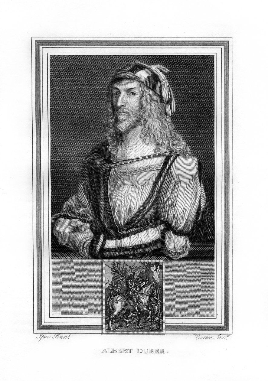 Alberto Durero, pintor y grabador del Renacimiento del Norte de Alemania, 1825 de John Corner