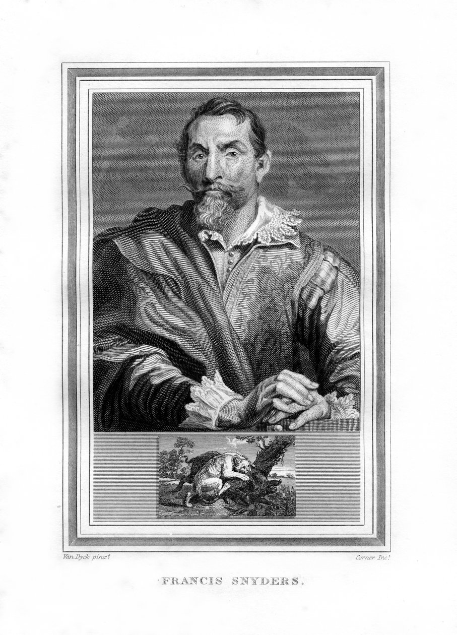 Frans Snyders, pintor de la era barroca flamenca, 1825 de John Corner