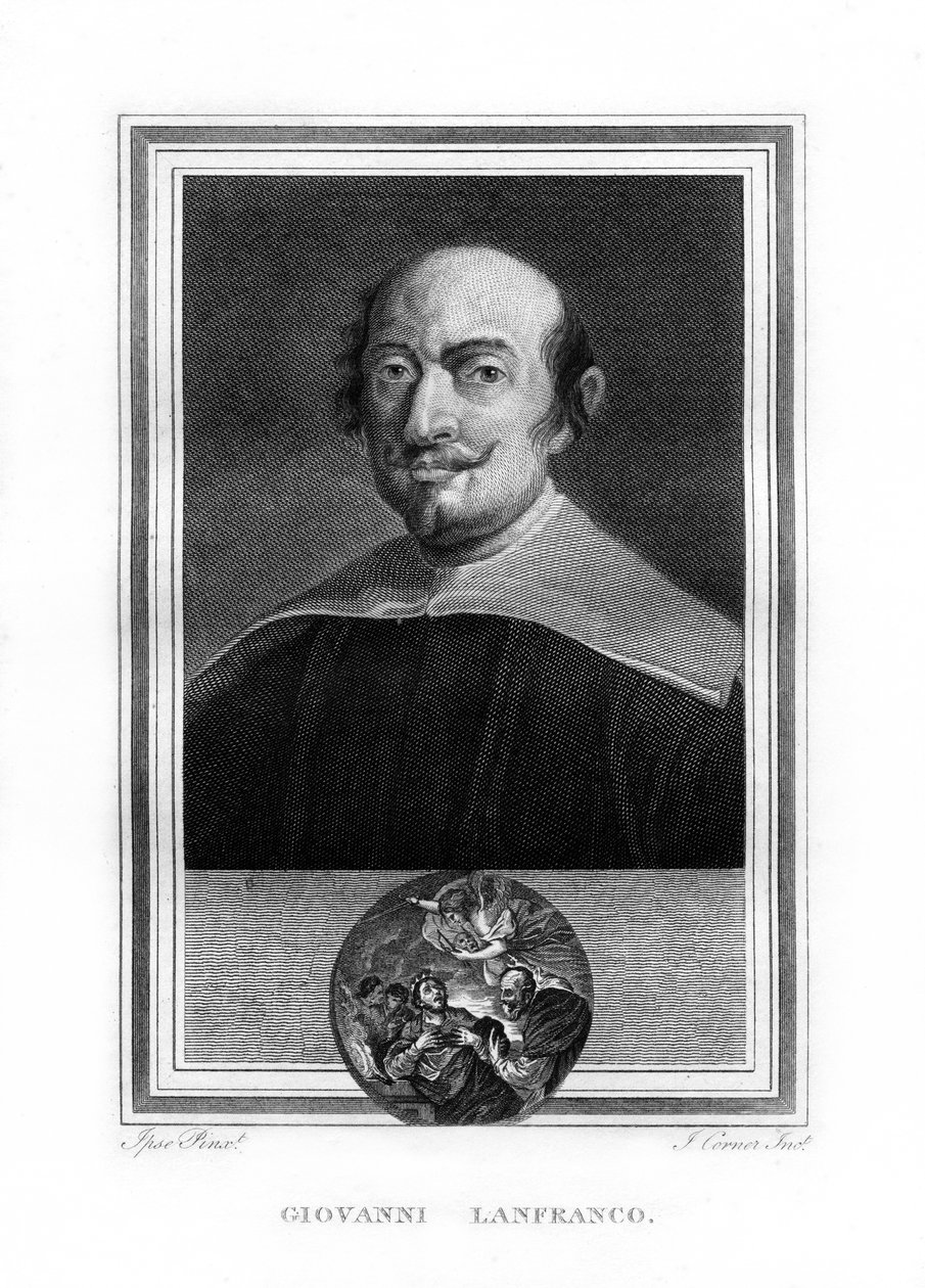 Giovanni Lanfranco, pintor de la era barroca italiana, 1825 de John Corner