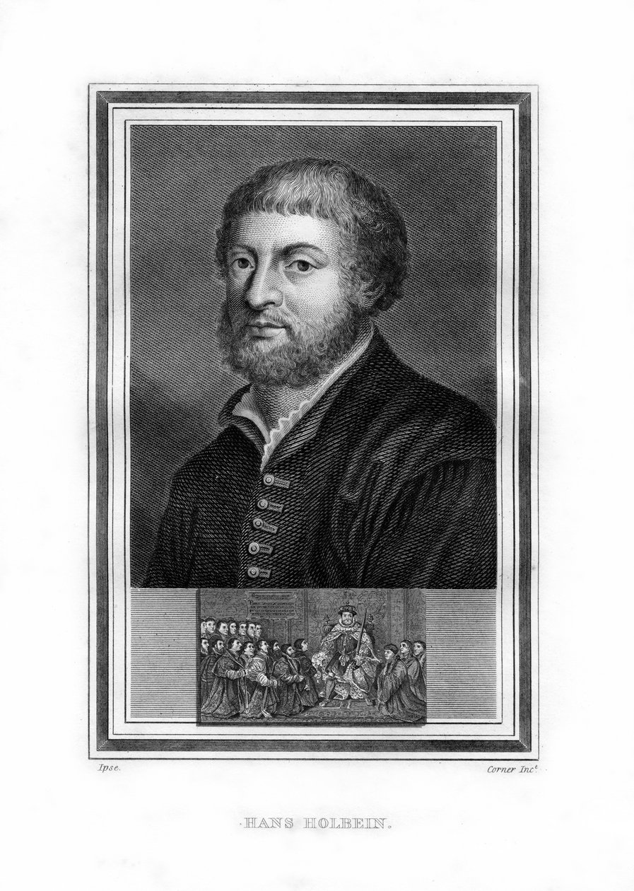 Hans Holbein el Joven, pintor del Renacimiento del Norte de Alemania, 1825 de John Corner