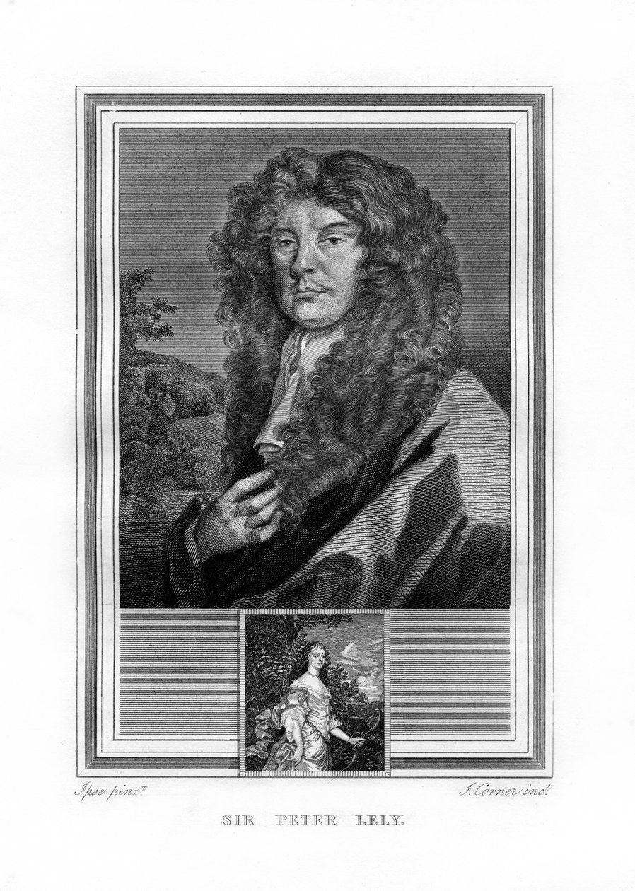 Sir Peter Lely, pintor de la era barroca nacido en Holanda, 1825 de John Corner