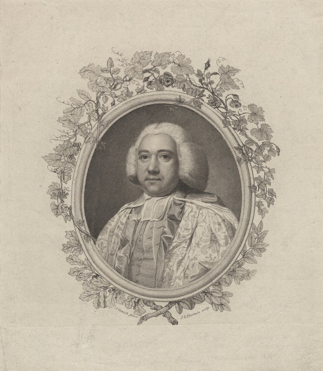 William Hayes, grabado por John Keyse Sherwin de John Cornish
