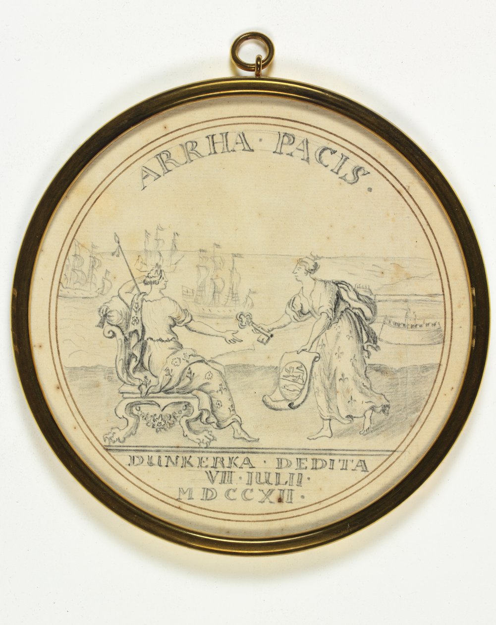 Diseño para una medalla sobre la rendición de Dunkerque de John Croker
