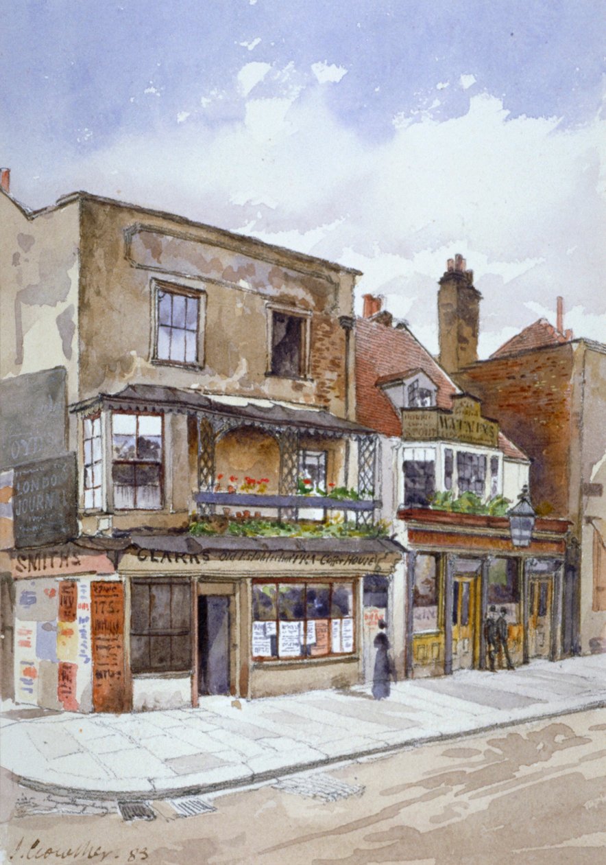 Esquina de Cheyne Walk y Lawrence Street, Chelsea, Londres, 1883 de John Crowther