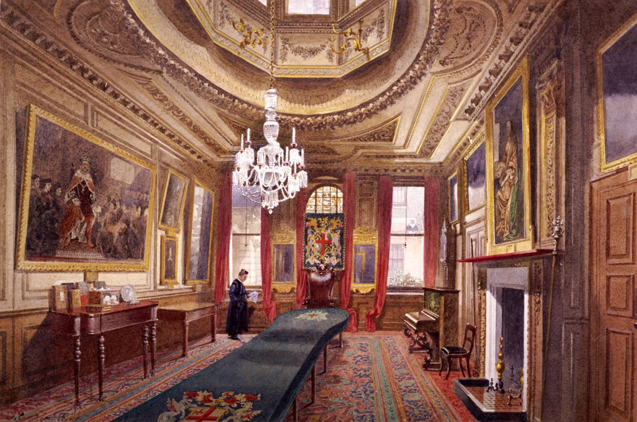 Interior del Salón de los Barberos Cirujanos, Londres, 1890 de John Crowther