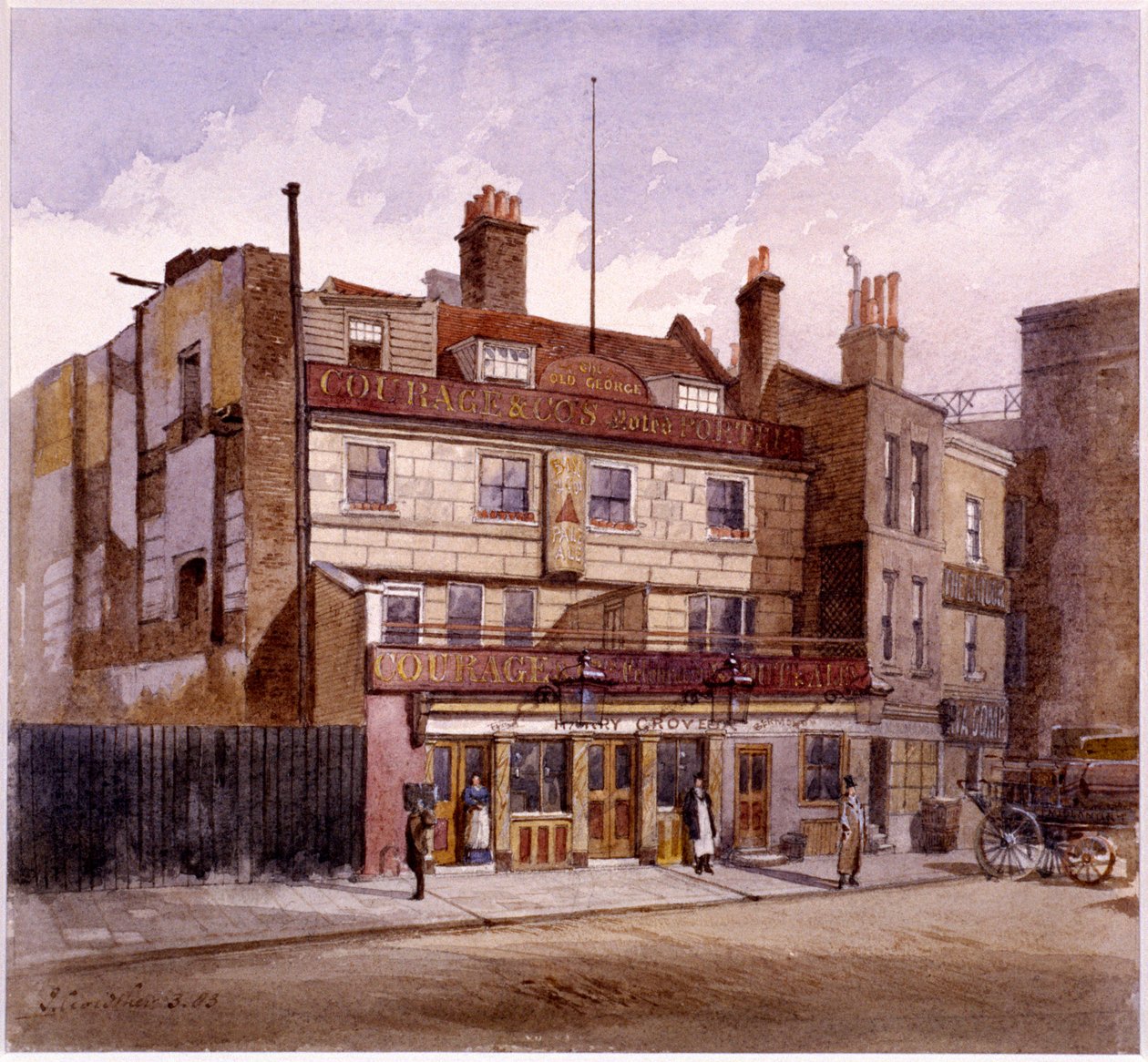 Old George Inn, Trinity Square, Londres, 1883 de John Crowther