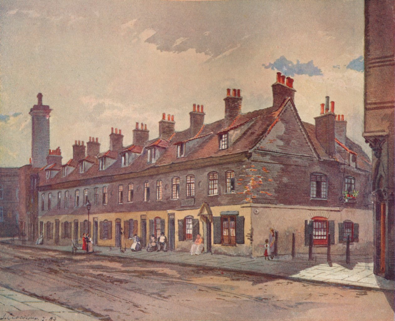 Casas antiguas en Pye Street, Westminster, Londres, 1883 1926 de John Crowther