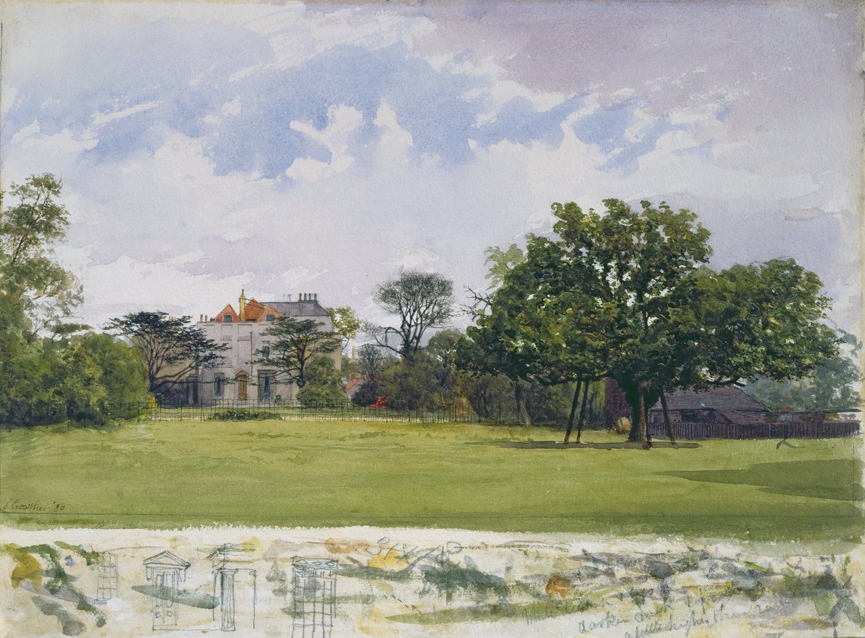 Vista lateral de la Casa Turret, Lambeth, 1880 de John Crowther