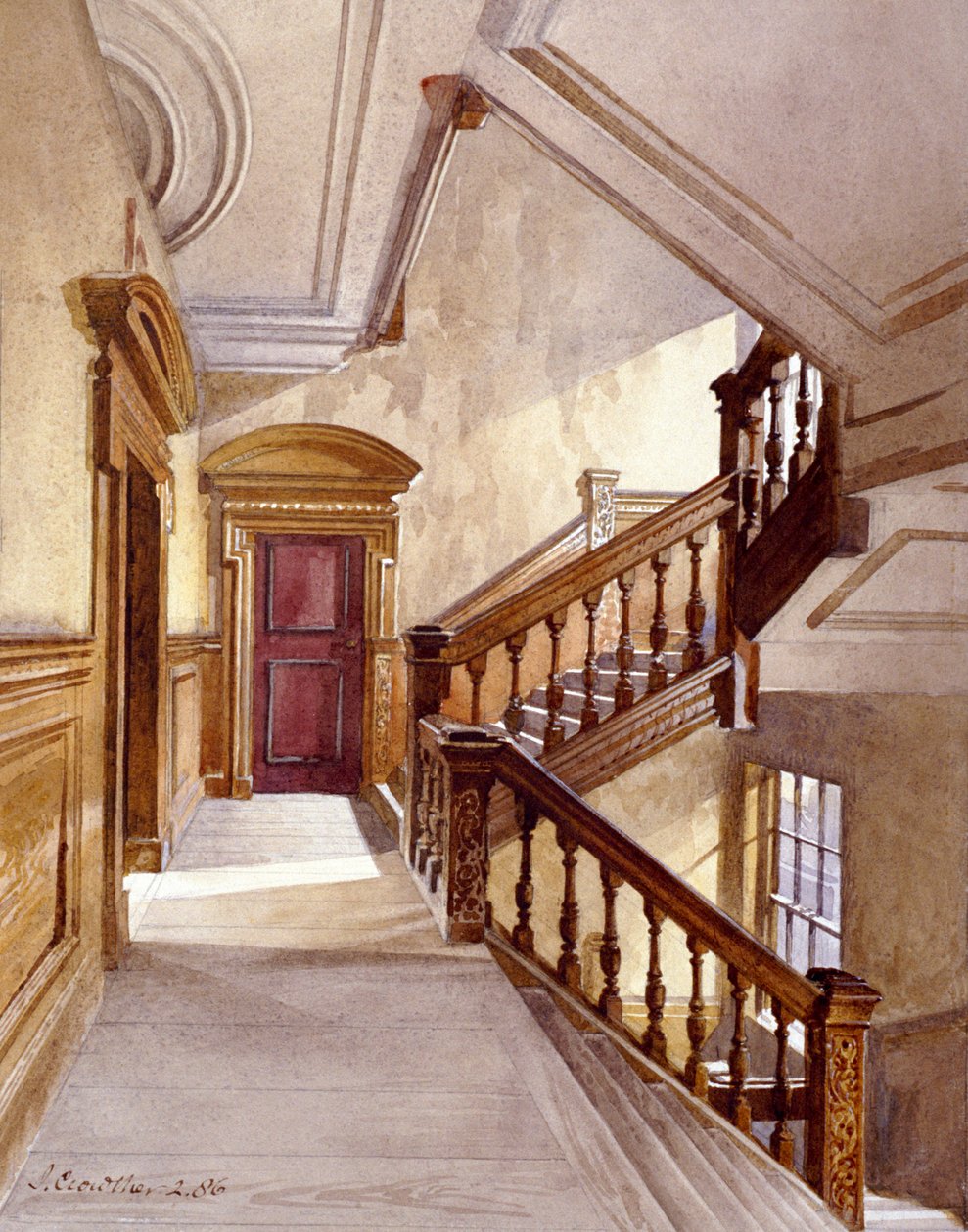 Casa de Sir Christopher Wren, Botolph Lane, Londres, 1886 de John Crowther